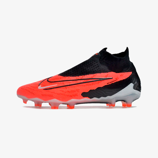 Chuteira Society Nike Gripknit Phantom GX Elite Dynamic Fit FG - Vermelha e Preta