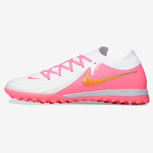 Chuteira Society Nike Phantom GX II TF - Branca e Rosa