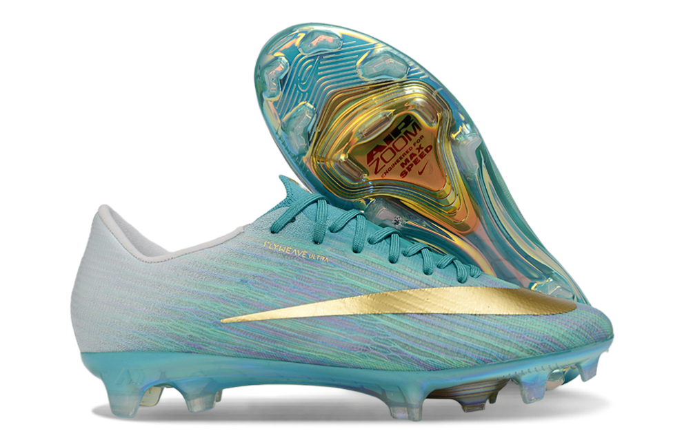 Chuteira Nike Air Zoom Mercurial Superfly 11 Elite FG - Azul e Dourado