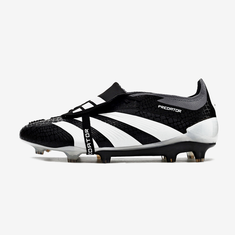 Chuteira Adidas Predator Elite Tongue FG - Preta e Branca