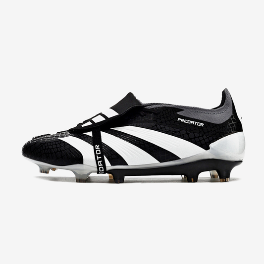 Chuteira Adidas Predator Elite Tongue FG - Preta e Branca
