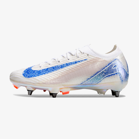 Chuteira Nike Air Zoom Mercurial Vapor 16 Elite SG - Branca e Azul