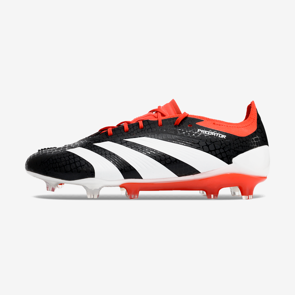 Chuteira Adidas Predator Elite FG - Preta, Branca e Laranja