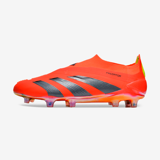 Chuteira Adidas Predator Elite Laceless FG - Laranja e Cinza