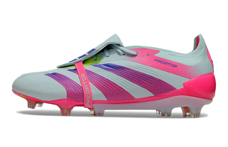 Chuteira Adidas Predator Elite Tongue FG - Branca e Rosa