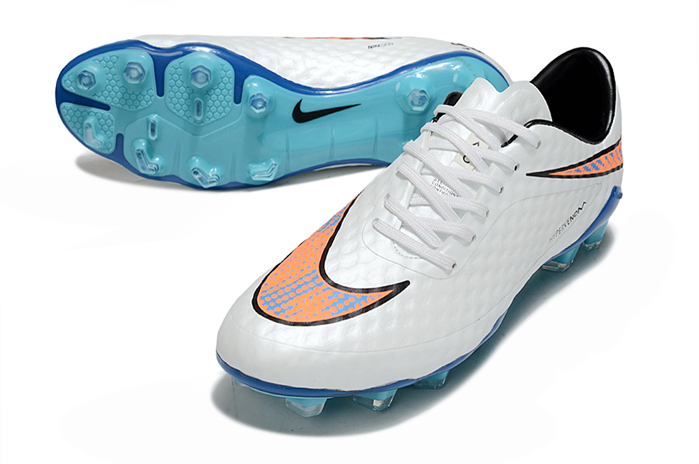 Chuteira Nike Hypervenom Elite FG - Branca e Azul