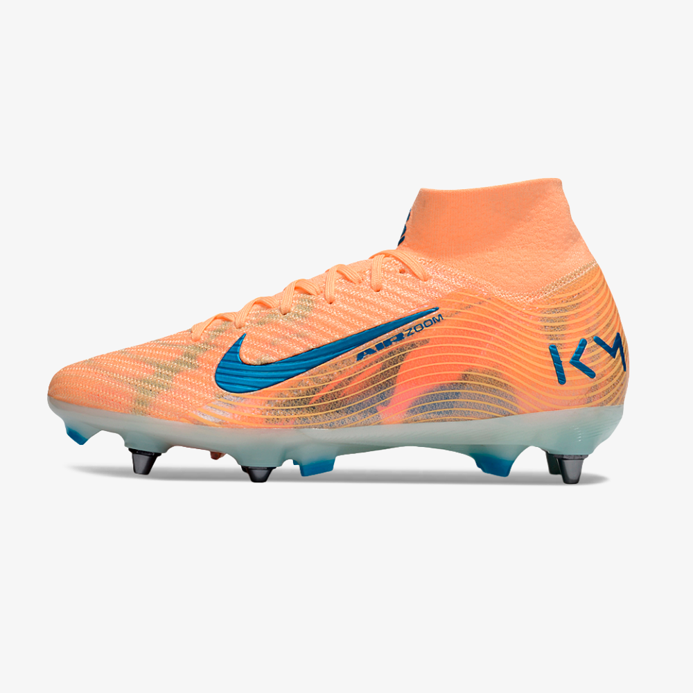 Chuteira Nike Zoom Mercurial SuperFly 10 Elite SG - Laranja e Azul