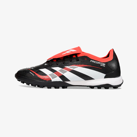 Chuteira Society Adidas Predator Elite Fold-Over Tongue TF - Preta, Branca e Vermelha