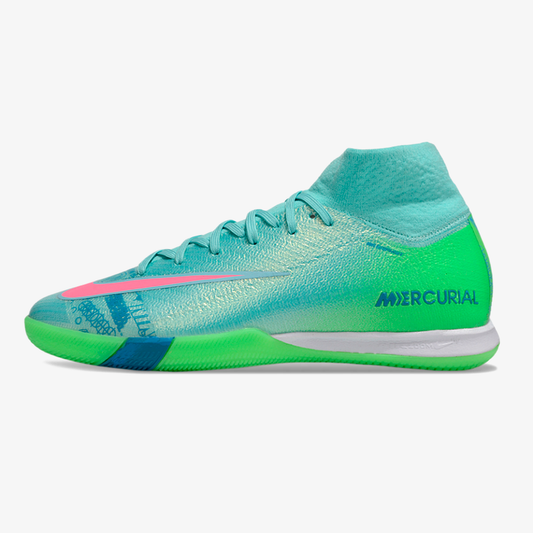Chuteira Nike Air Zoom Mercurial Superfly 10 Elite  IC - Azul e Verde