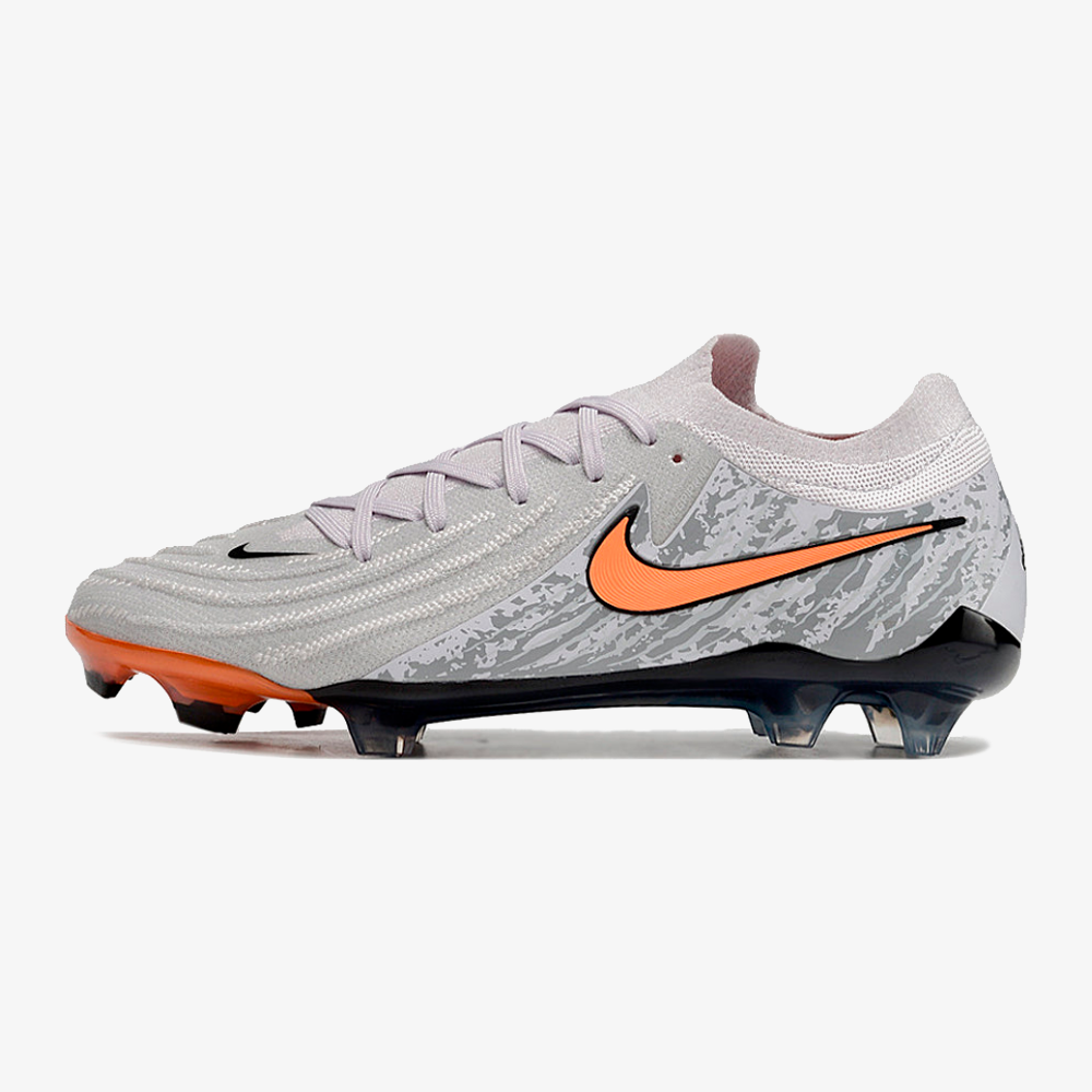 Chuteira Nike Phantom GX II FG - Cinza e Laranja - vista frontal