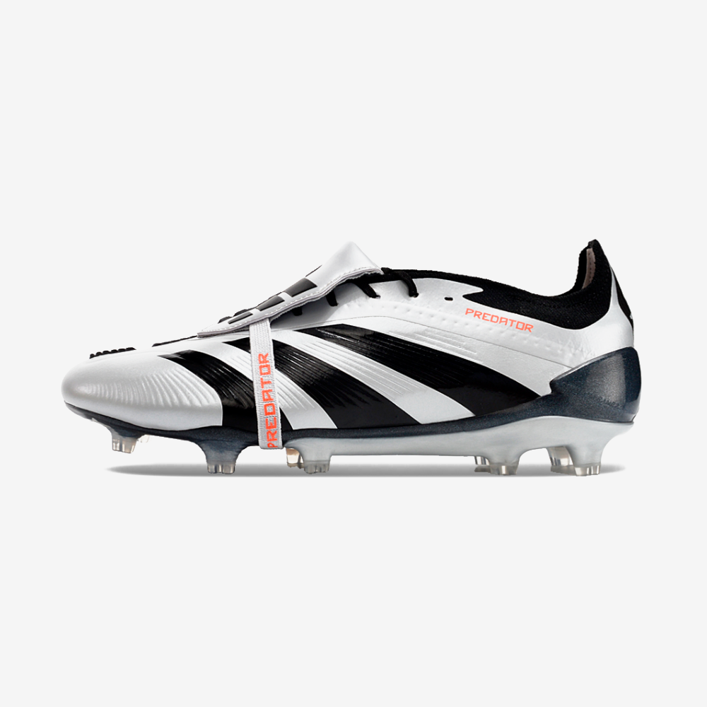 Chuteira Adidas Predator Elite Tongue FG - Preta e Branca