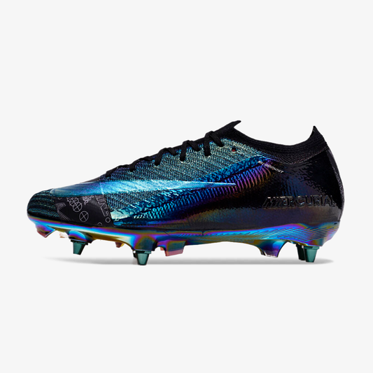 Chuteira Nike Air Zoom Mercurial Vapor 16 Elite SG - Preta e Azul