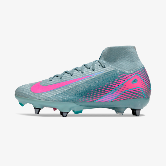 Chuteira Nike Zoom Mercurial SuperFly 10 Elite SG - Azul e Rosa