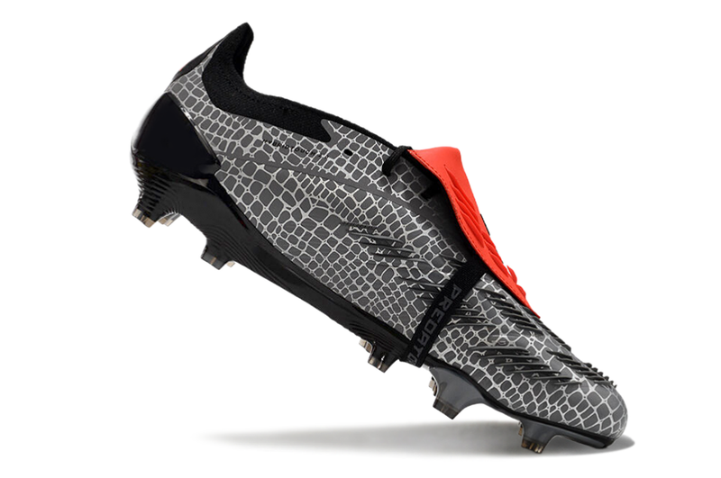 Chuteira Adidas Predator Elite Tongue FG - Preta e Cinza