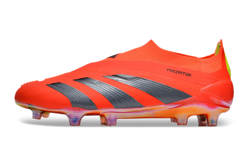 Chuteira Adidas Predator Elite Laceless FG - Laranja e Cinza