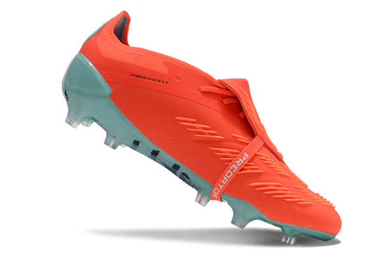 Chuteira Adidas Predator Elite Tongue FG - Laranja e Ciano