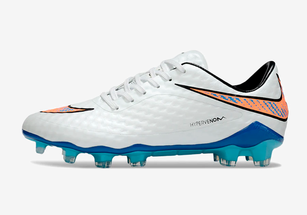 Chuteira Nike Hypervenom Elite FG - Branca e Azul