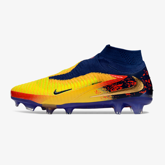 Chuteira Nike Phantom 6 Elite Edição Especial Haaland FG - Azul, Amarela e Vermelha