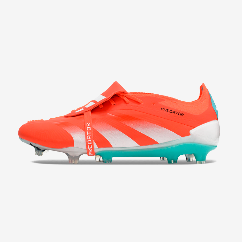 Chuteira Adidas Predator Elite Tongue FG - Laranja e Ciano