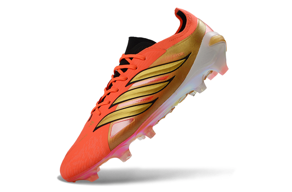 Chuteira Adidas Predator Elite 26 FG Copa do Mundo - Road to Glory Pack - Bege e Dourada