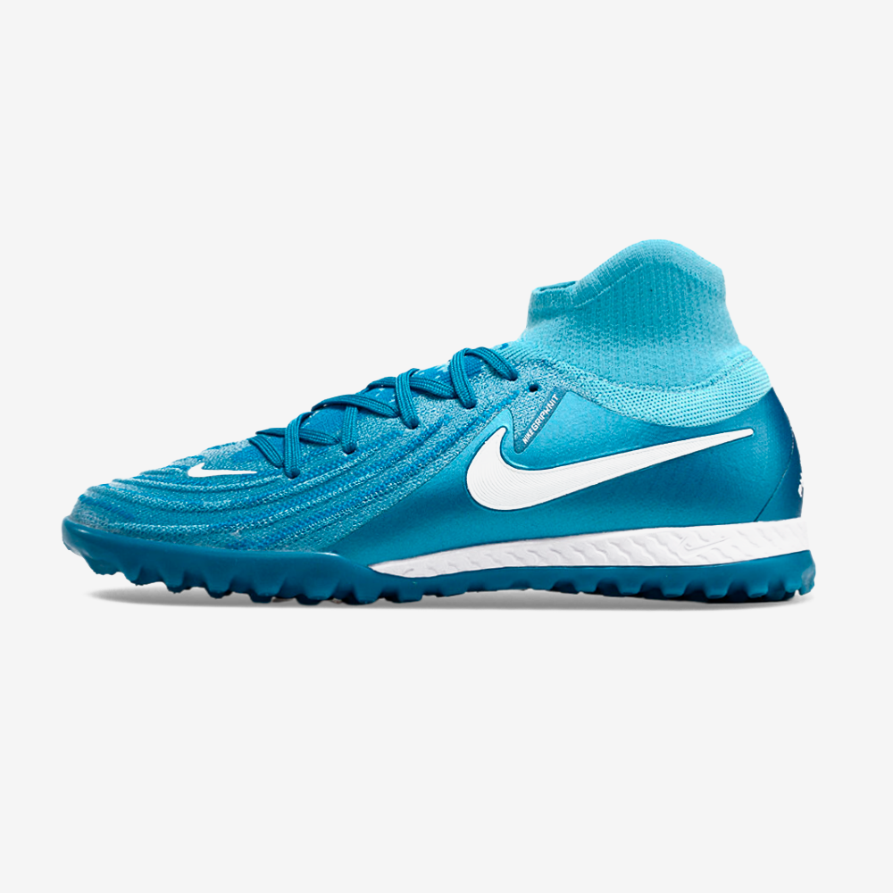 Chuteira Nike Phantom Luna TF - Azul e Branca