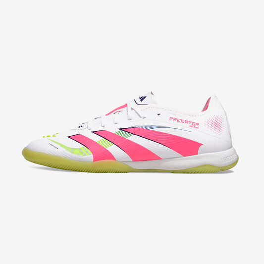 Tênis Futsal Adidas Predator Elite Fold-Over Tongue IC - Branca, Verde, Rosa e Roxa