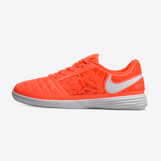 Tênis Futsal Nike Lunar Gato IC - Laranja e Branca