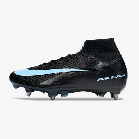 Chuteira Nike Zoom Mercurial SuperFly 10 Elite SG - Preta e Azul - Shadow Pack