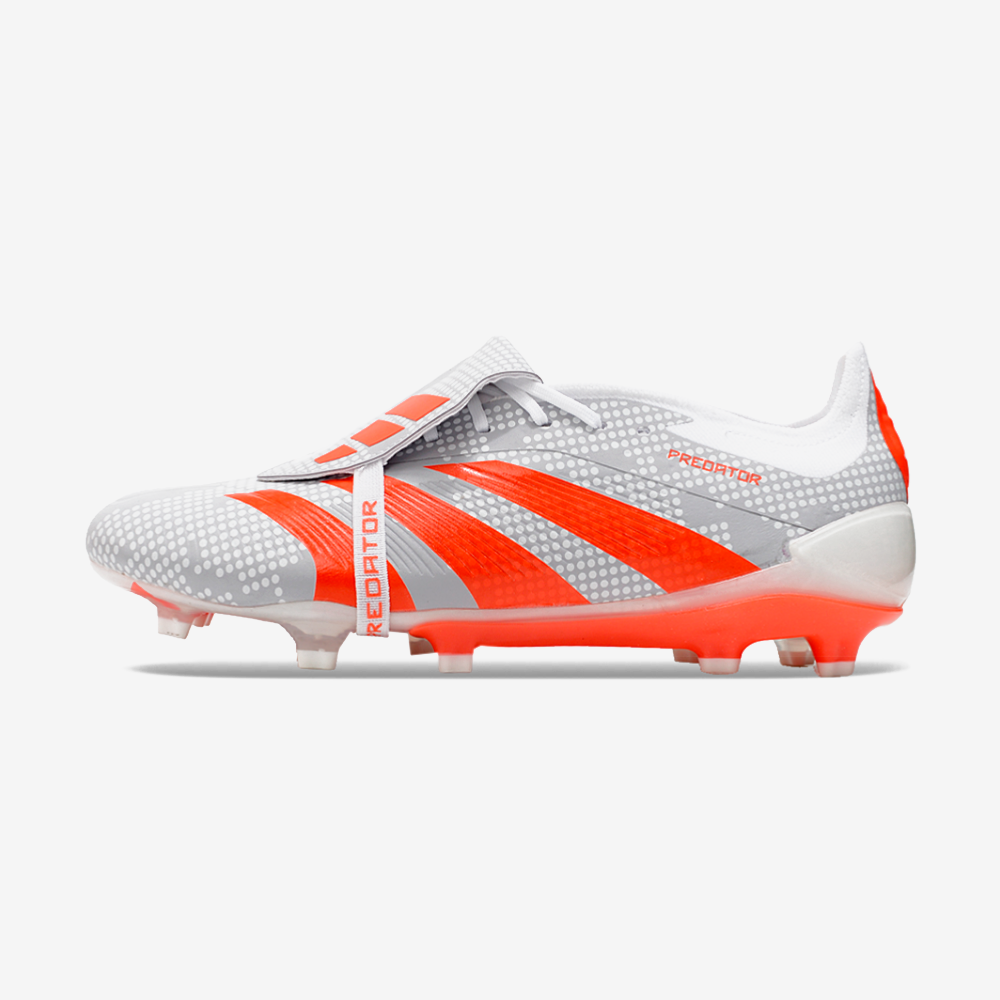 Chuteira Adidas Predator Elite Tongue FG - Cinza e Laranja
