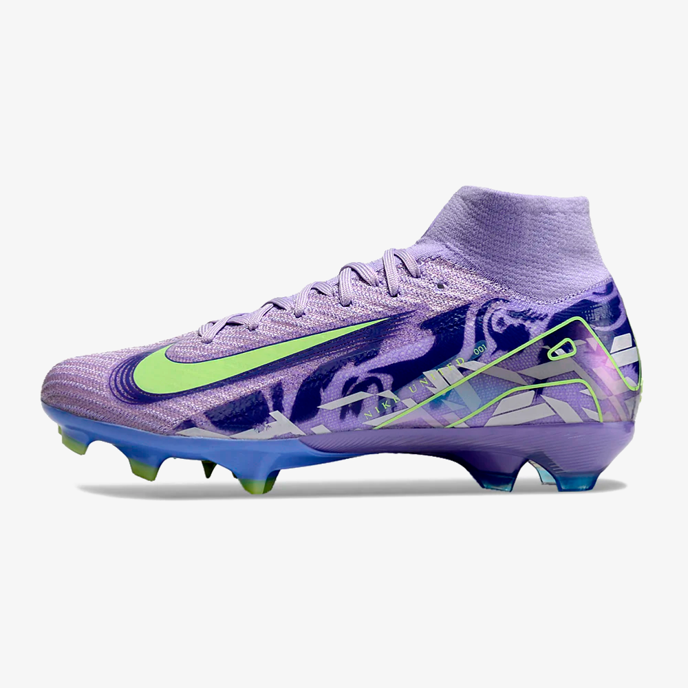 Chuteira Nike Air Zoom Mercurial Superfly 10 Elite FG - Roxa - Pack United - vista frontal