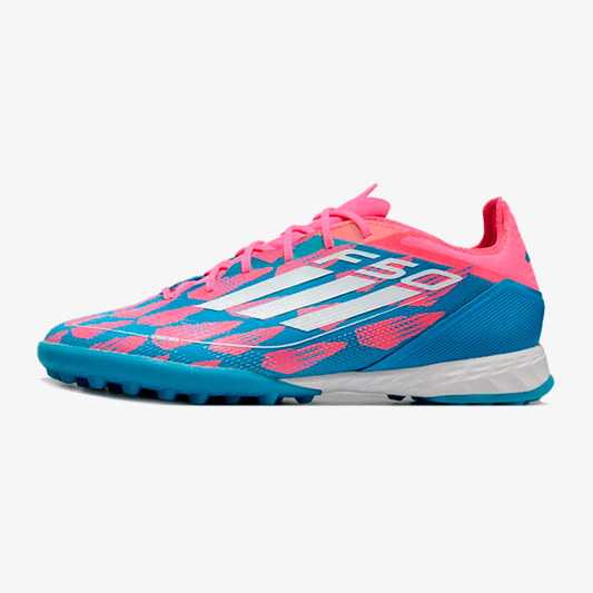 Chuteira Society Adidas F50.1 TF - Rosa e Azul
