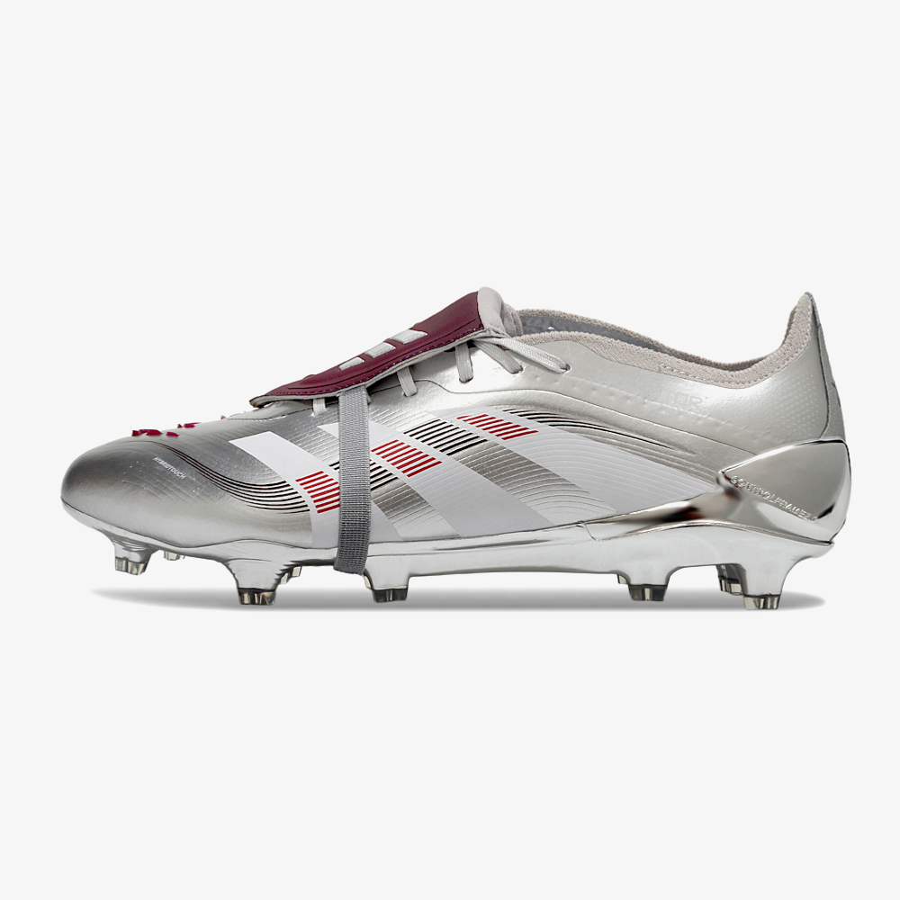 Chuteira Adidas Predator Elite Fold-Over Tongue FG - Prata