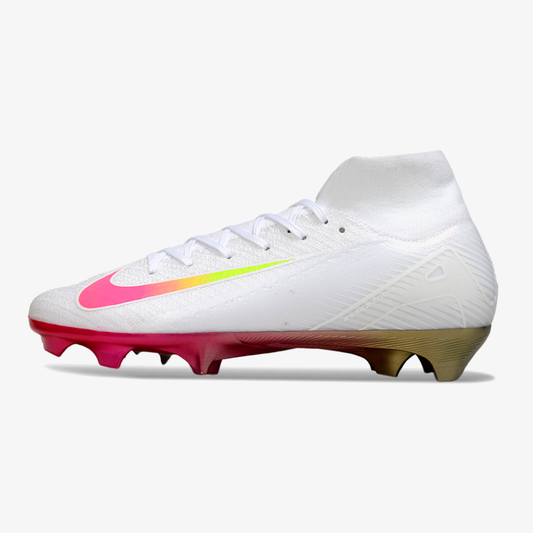 Chuteira Nike Air Zoom Mercurial Superfly 10 Elite FG - Branca e Rosa