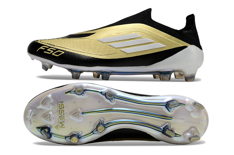 Chuteira Adidas F50 LL FG - Dourada e Branca