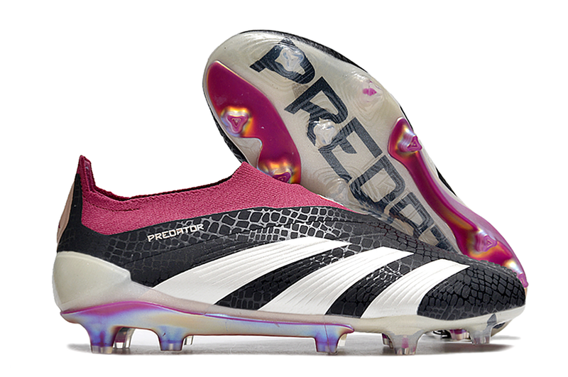 Chuteira Adidas Predator Elite Laceless FG - Preta e Branca