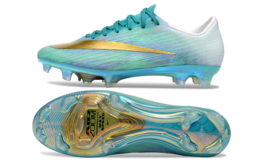 Chuteira Nike Air Zoom Mercurial Superfly 11 Elite FG - Azul e Dourado