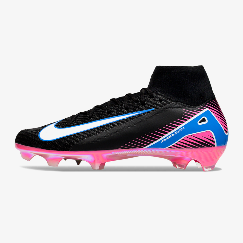 Chuteira Nike Air Zoom Mercurial Superfly 10 Elite FG - Preta, Rosa e Azul