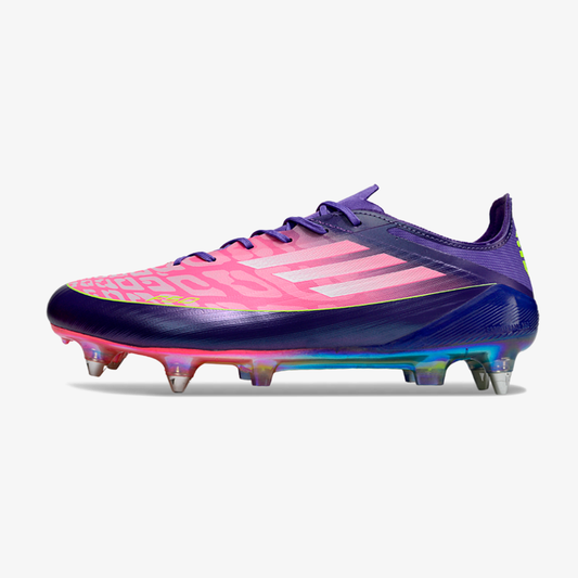 Chuteira Adidas F50 Lamine Yamal Elite SG - Rosa e Roxa
