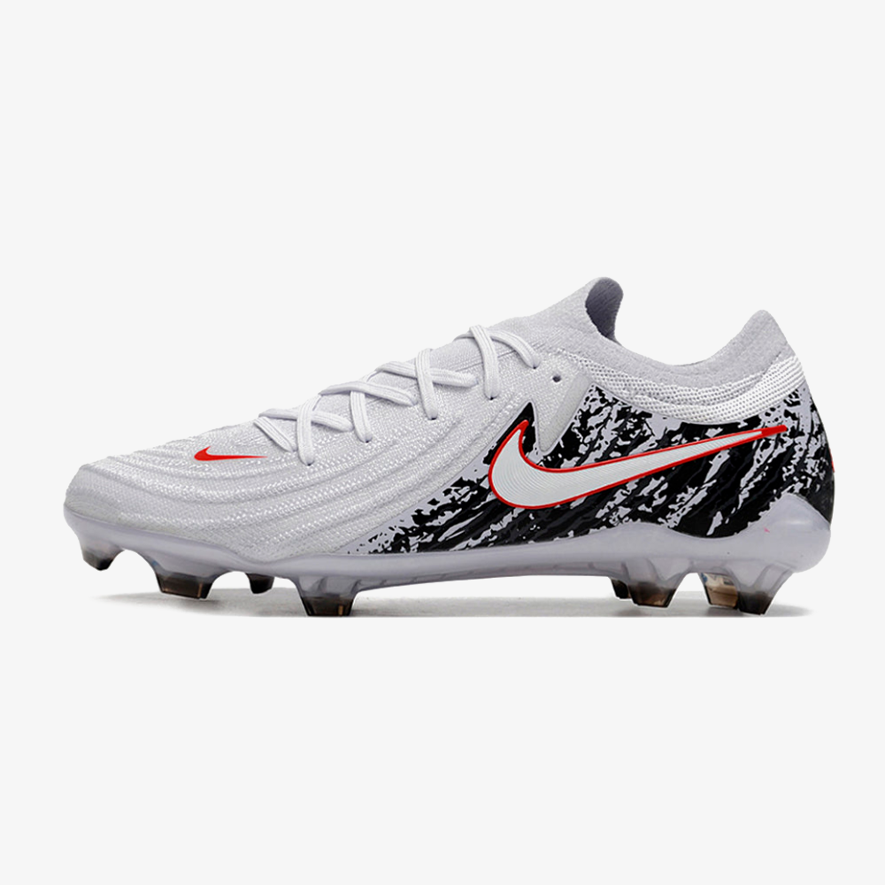 Chuteira Nike Phantom GX II FG - Branca, Preta e Vermelha