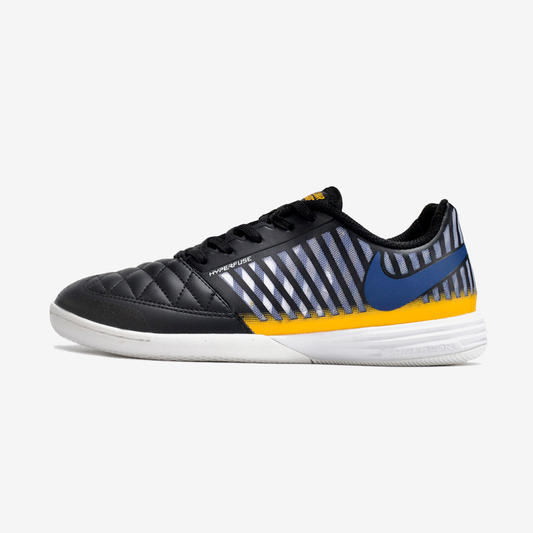 Tênis Futsal Nike Lunar Gato IC - Preta, Azul e Dourada