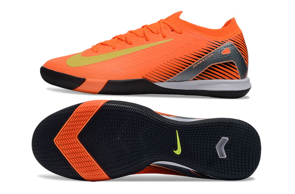 Chuteira Futsal Nike Mercurial Air Zoom Vapor 16 IC -  Laranja, Preta e Verde