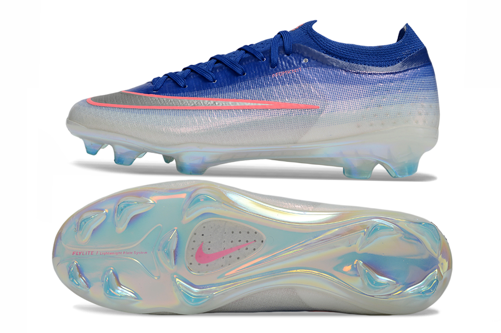 Chuteira Nike Air Zoom Mercurial Vapor 17 Elite FG - Azul e Branco