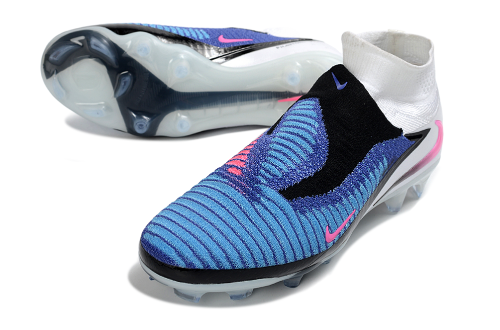 Chuteira Nike Phantom 6 Elite FG - Branca, Azul e Rosa - Attack Pack