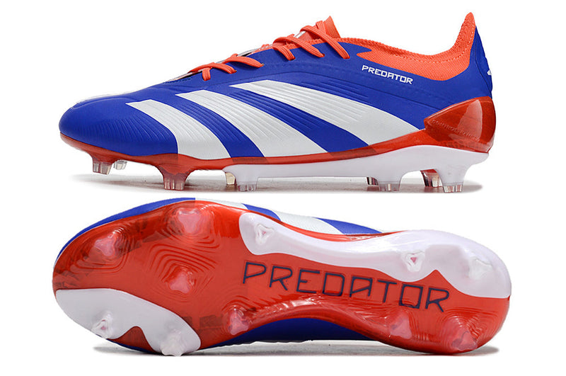 Chuteira Adidas Predator Elite FG - Azul , Branca e Laranja