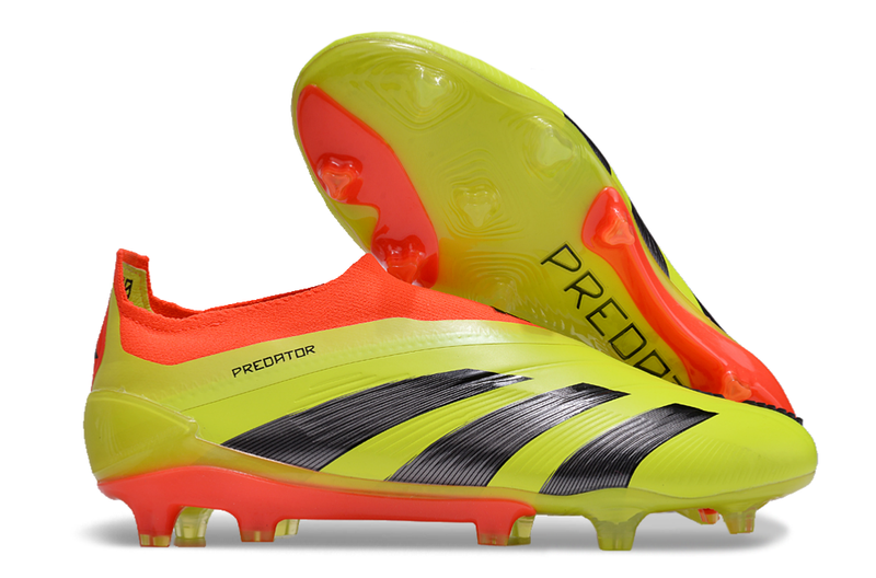 Chuteira Adidas Predator Elite Laceless FG - Verde, Preta e Laranja