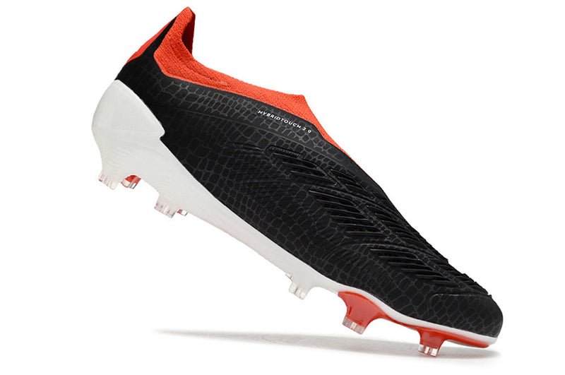 Chuteira Adidas Predator Elite Laceless FG - Preta, Branca e Vermelha