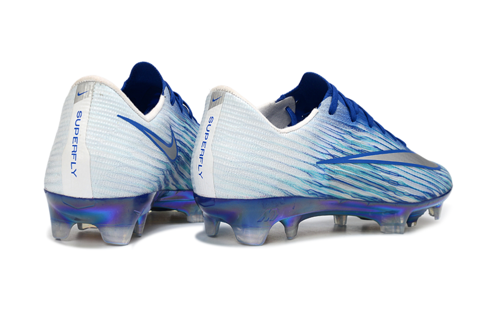 Chuteira Nike Air Zoom Mercurial Superfly 11 Elite FG - Azul e Branco