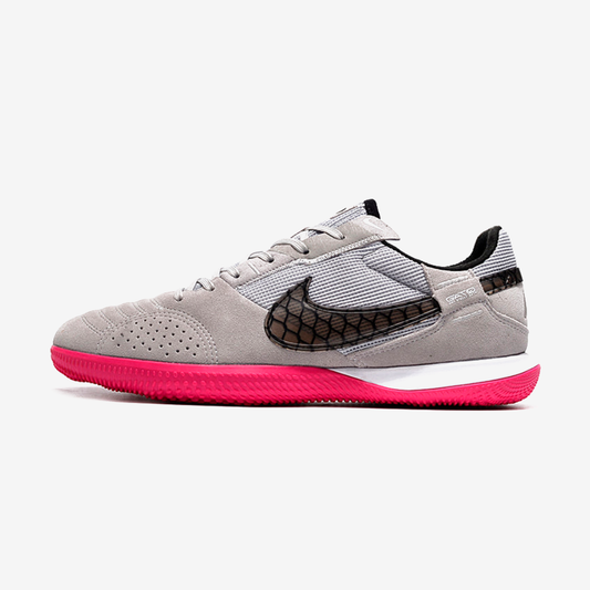 Tênis Futsal Nike Street Gato IC - Cinza, Rosa e Preta