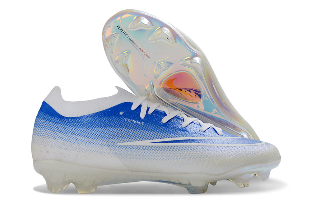 Chuteira Nike Air Zoom Mercurial Vapor 17 Elite FG - Branco e Azul