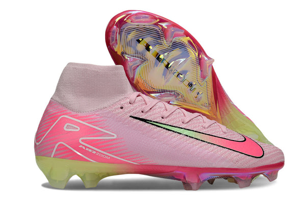 Chuteira Nike Air Zoom Mercurial Superfly 10 Elite FG - Rosa e Verde